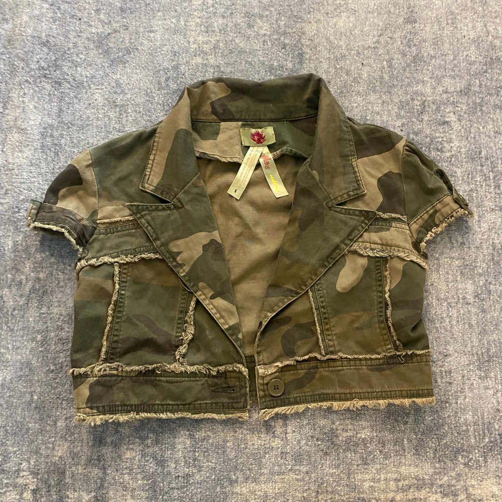 Camo cropped Jacket